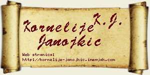 Kornelije Janojkić vizit kartica